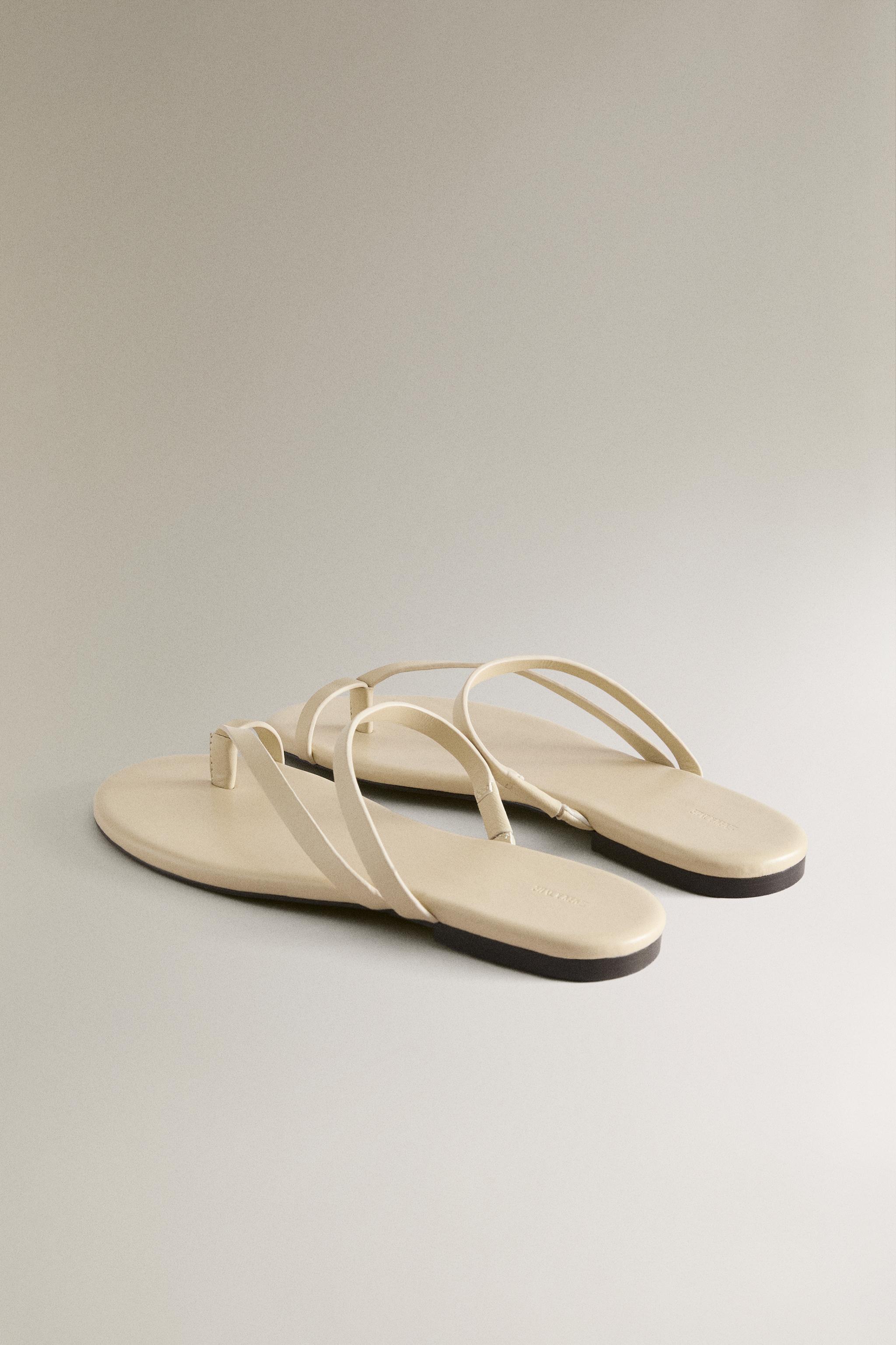 FLAT LEATHER SANDALS
